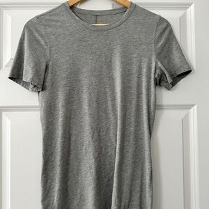 Heathered gray, short sleeve shirt